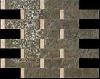 114569 mosaici listoni su rete nero/rosa