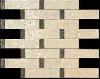 114564 mosaici listoni su rete almond/nero