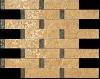 114567 mosaici listoni su rete oro/nero