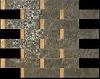114570 mosaici listoni su rete nero/oro