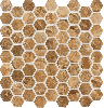 Mosaico esagona brown